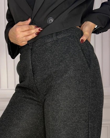 خرید شلوار بگ فوتر مشکی زنانه Women's Black Fleece Baggy Pants کد 54084