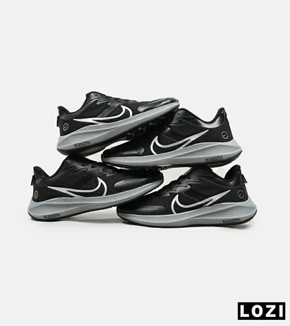 کفش کتانی مردانه مشکی طوسی NIKE AIR zoomx