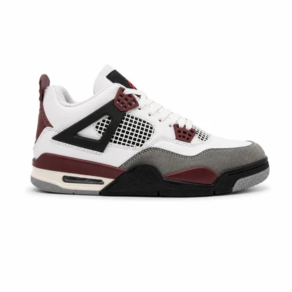 کفش و کتانی مردانه ساق‌دار مدل جردن NIKE AIR JORDAN 4 رنگ سفید طوسی کد 2134