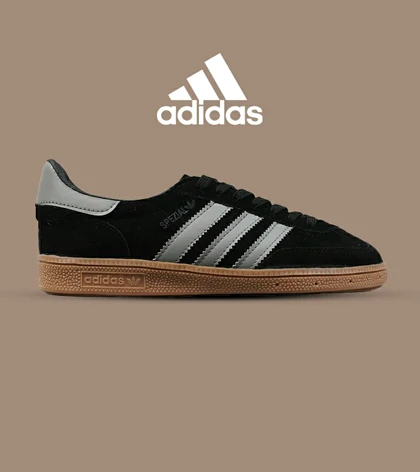 کفش کتانی مردانه و زنانه مشکی طوسی ADIDAS Spezial مدل 8740
