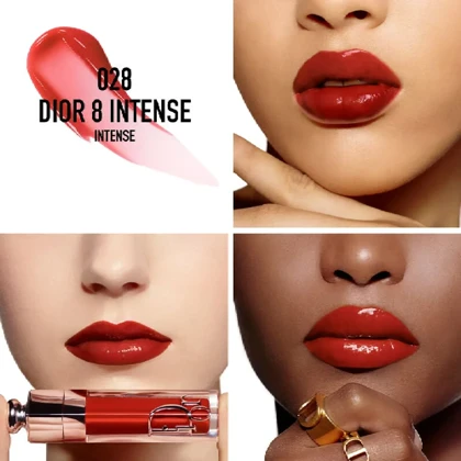 لیپ گلاس حجم‌دهنده مایع دیور مدل Addict Lip Maximizer رنگ Dior 8 Intense شماره 028 – 6 میلی‌لیتر