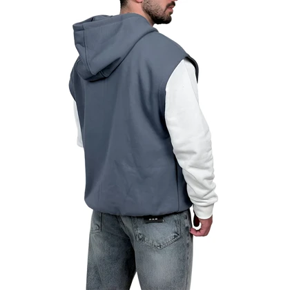 هودی وست سه نخ طوسی طرح ساده