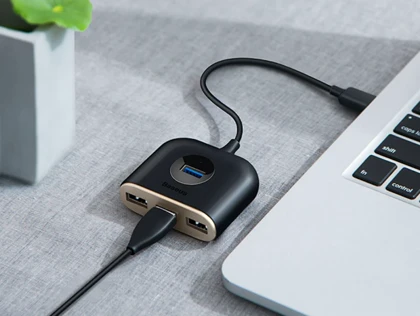 هاب آداپتور یو اس بی بیسوس Baseus Square round 4 in 1 USB HUB Adapter