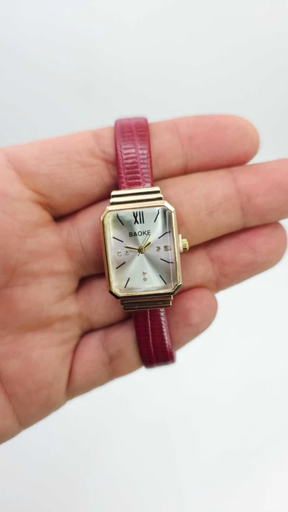 ساعت مچی زنانه باوک BAOKE بند چرمی ، اسپرت و روزمره با جعبه کادویی
