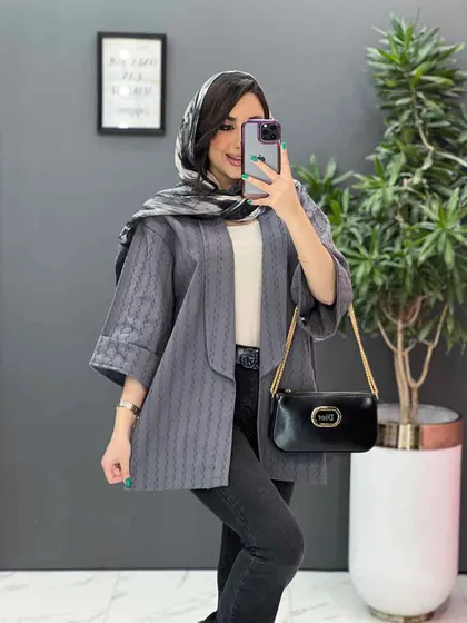مانتو کوک دوزی آستین پاکتی