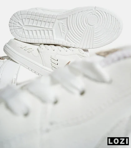 کفش کتانی مردانه و زنانه سفید NIKE jordan 1 low gold مدل 7014