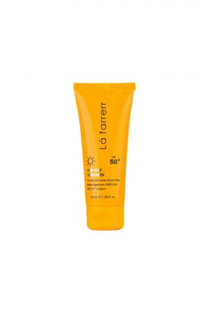 کرم ضد افتاب و ضد لک spf50 مخصوص پوست های معمولی تا خشک لافارر (La farrerr)