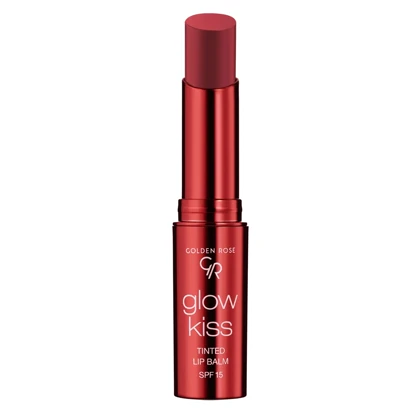 بالم لب جامد گلدن رز ,مدل Glow Kiss Tinted رنگ Strawberry شماره 02