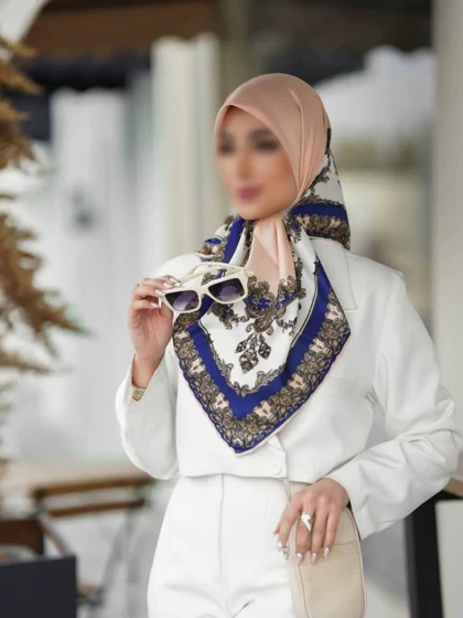 روسری مجلسی ابریشم کد 340