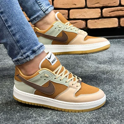 کفش کتانی اسپرت مردانه رنگ کرم مدل نایک NIKE AIR FORCE