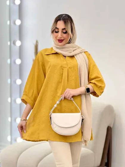شومیز طرح دار آستین پیله