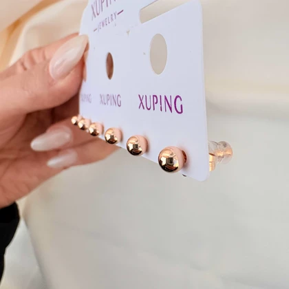 گوشواره توپی ساده ژوپینگ سایز ریز