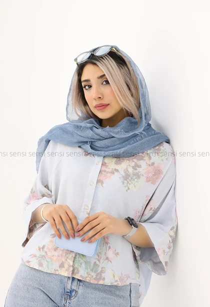 شومیز کراپ طرح دار کد1005313