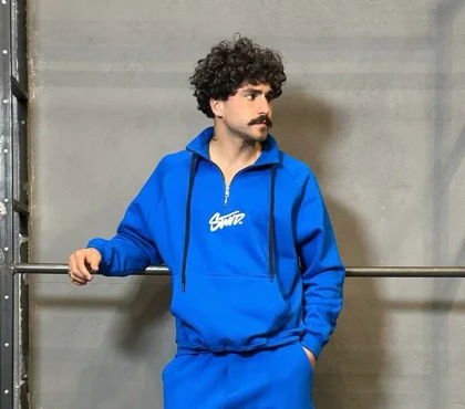 هودی نیم زیپ گلدوزیSTWD