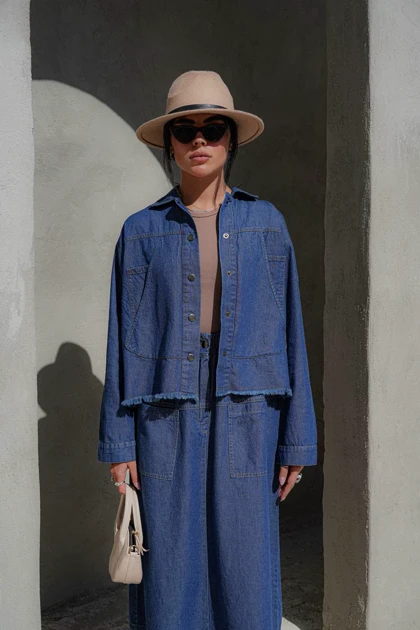 کت جین زنانه مدل ریش ریش جدید سنگشور