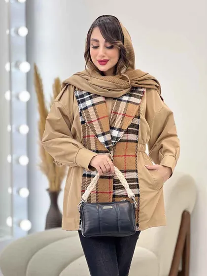 بارانی ترکیبی بغل کش