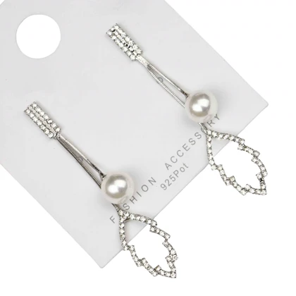 گوشواره زنانه مدل مروارید نگین