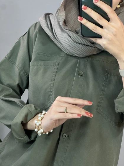 مانتو جین رنگی پرنده