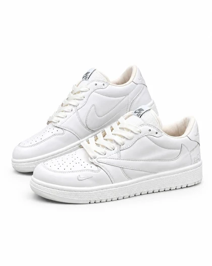 کفش کتانی مردانه مدل نایکی ترویس سفید تمام Nike travis