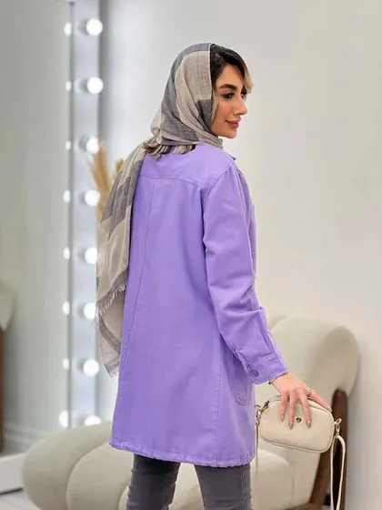مانتو جین رنگی پایین گت آوا