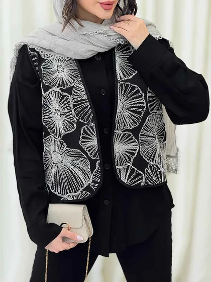 شومیز دو تکه طرح دار