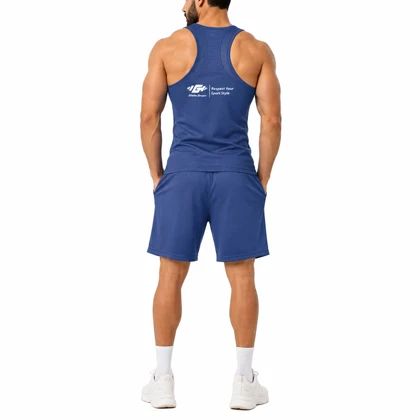 ست رکابی و شلوارک ورزشی مردانه G Wear مدل 5F0604 آبی