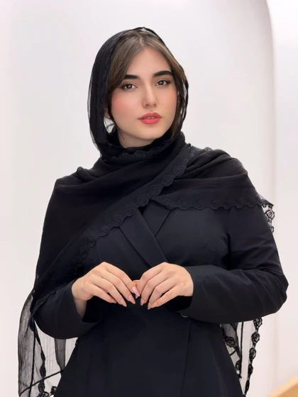 6564-شال حریر جواهر