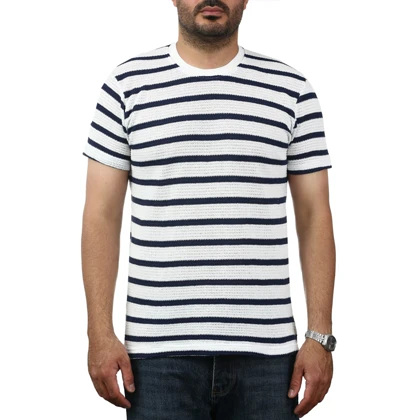 تیشرت آستین کوتاه بافت مردانه سیزر مدل 15512064