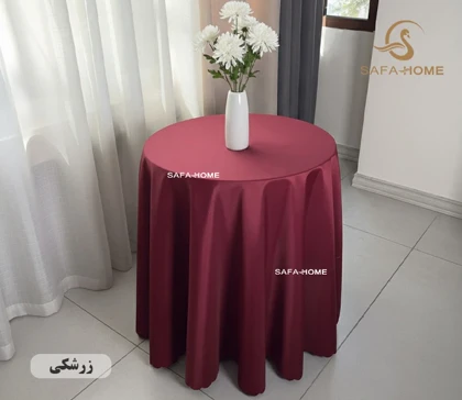 رومیزی گرد مدل ساتن رز