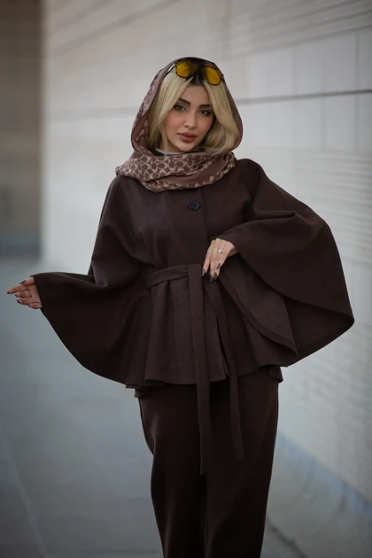 پالتو فوتر پانچ یقه ایستاده