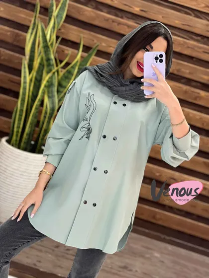 مانتو الیزه طرح دار