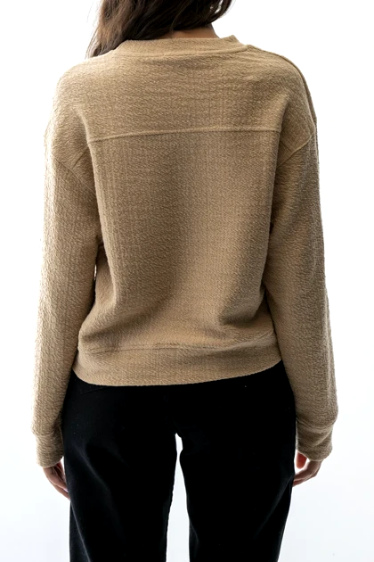 تیشرت آستین بلند یقه گرد زنانه