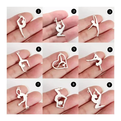 گردنبند ورزش ژیمناسیک نقره و زنجیر نقره 925