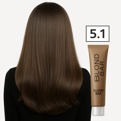 رنگ مو شماره 5.1 قهوه ای خاکستری روشن بلوند بار Blond Bar