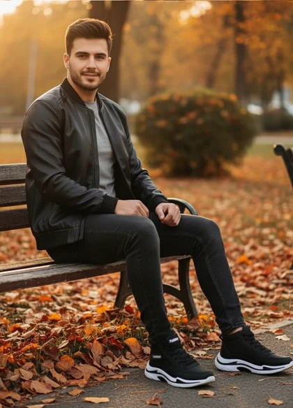 کاپشن چرم مردانه مدل Artim