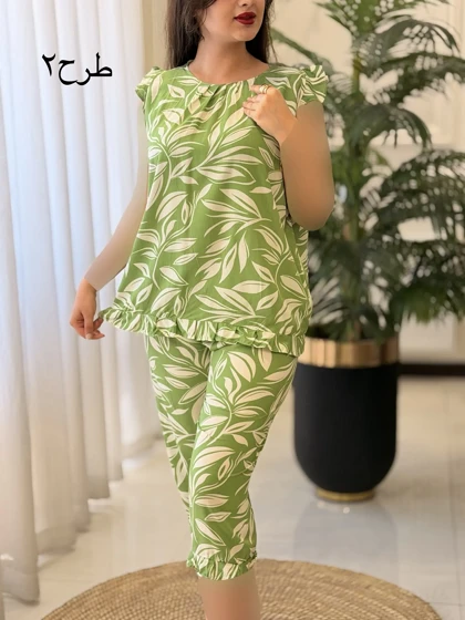 ست تاپ شلوارک چین‌دار کد2584