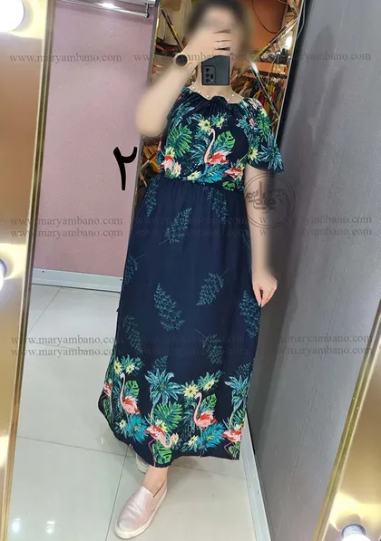 پیراهن نخی دکلته