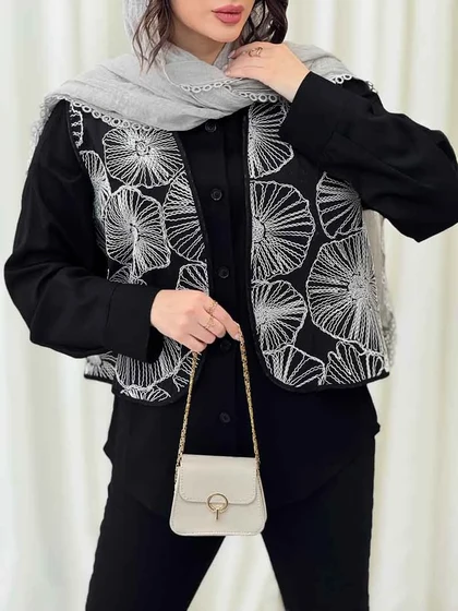 شومیز دو تکه طرح دار