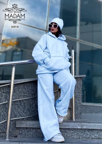 ست هودی و شلوار بگ زنانه madam