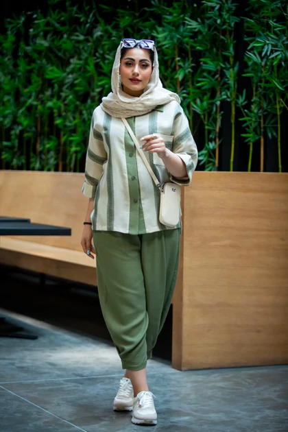 مانتو شلوار کنفی ترکیبی