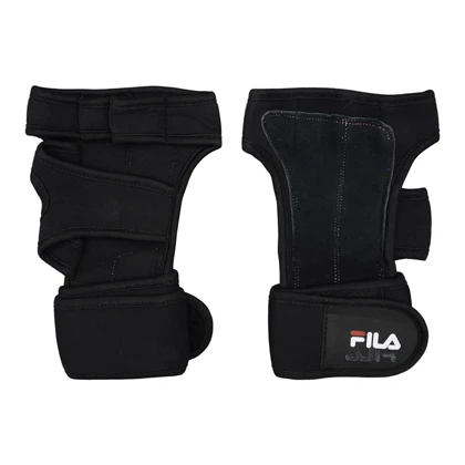 دستکش و محافظ کف دست بدنسازی فیلا مدل 404K1401 مشکی بسته دو عددی