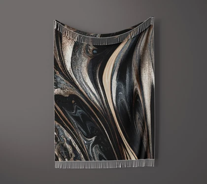 شال مبل ریش دار sofa shawl 358