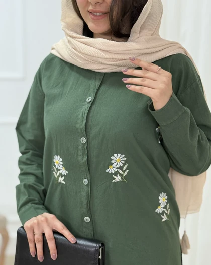 مانتو گلدوزی زنانه آرام کد محصول 1695