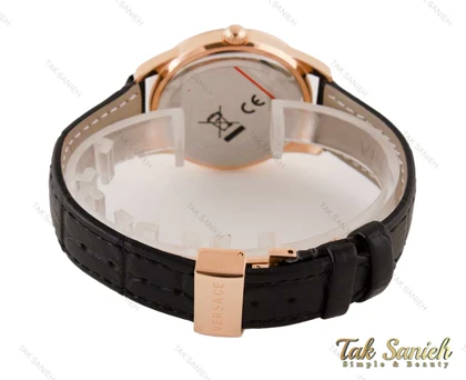 ساعت ورساچه زنانه رزگلد بند چرمی Versace-3942-L