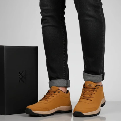 کفش مردانه عسلی CK مدل Behdad