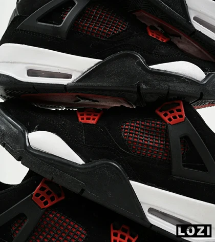 کفش کتانی مردانه مشکی قرمز Nike air jordan 4