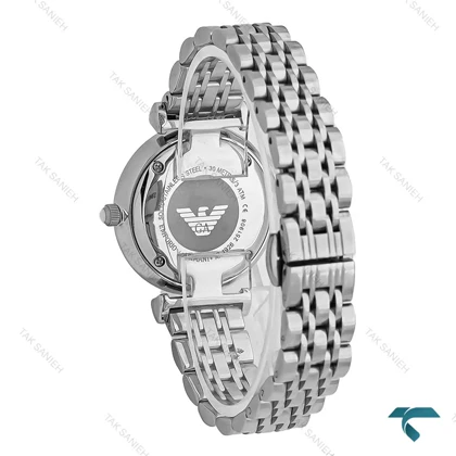 ساعت امپریو آرمانی زنانه سیلور صفحه سفید خطی Armani-7256-L