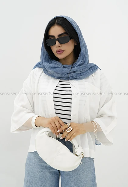شومیز زنانه سیلک آستین دکمه کد1006113