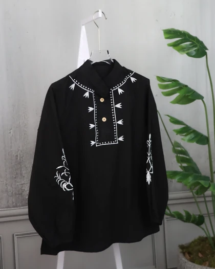 شومیز لینن گلدوزی زنانه 0853