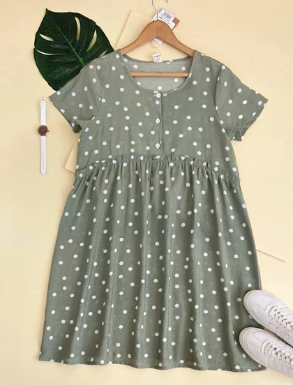 پیراهن خال‌خالی کد 1839